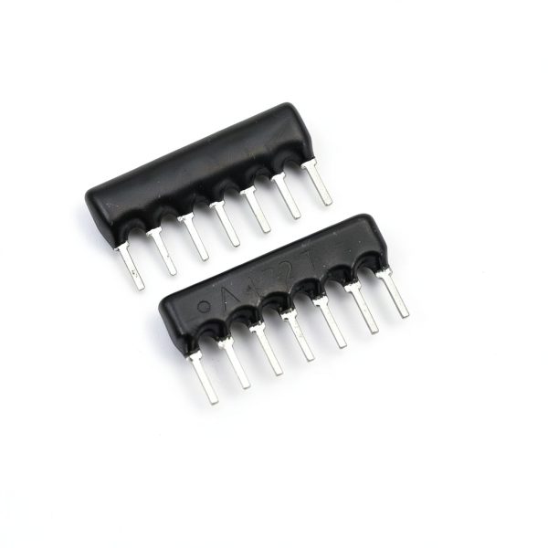 30PCS 7Pin Resistor Network Array 4.7K 4K7 ohm A472J 4.7KR 7 PINS DIP Exclusion Network Resistor Array A07-472J-0