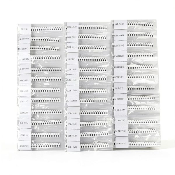 1206 SMD Resistor Kit 1R-10M Ω ohm 36 Values 1/4W 0.25W ±5% Tolerance Thick Film 1-10MR SMT Chip Resistors-1
