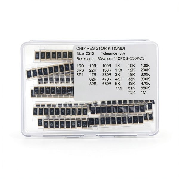 33 Values x 10 Pieces, Total 330 Pieces,1W 2512 5% SMD Surface Mount Thick Film Chip Resistor Kit-0