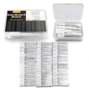 1206 SMD Resistor Kit 1R-10M Ω ohm 36 Values 1/4W 0.25W ±5% Tolerance Thick Film 1-10MR SMT Chip Resistors-0